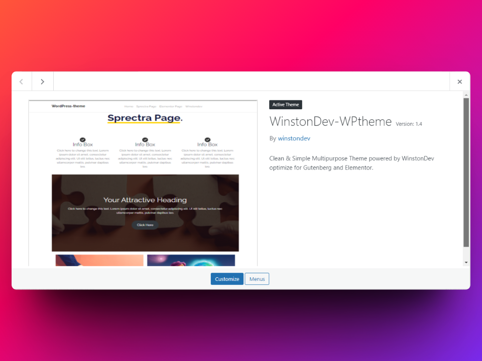 Wordpress Theme by Winston Porras